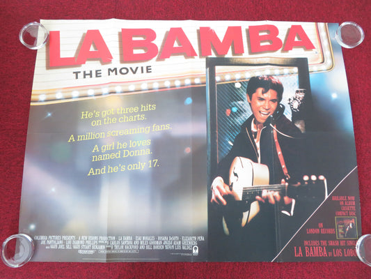 La Bamba UK Quad Rolled Poster Lou Diamond Phillips Esai Morales 1987 Movie posters