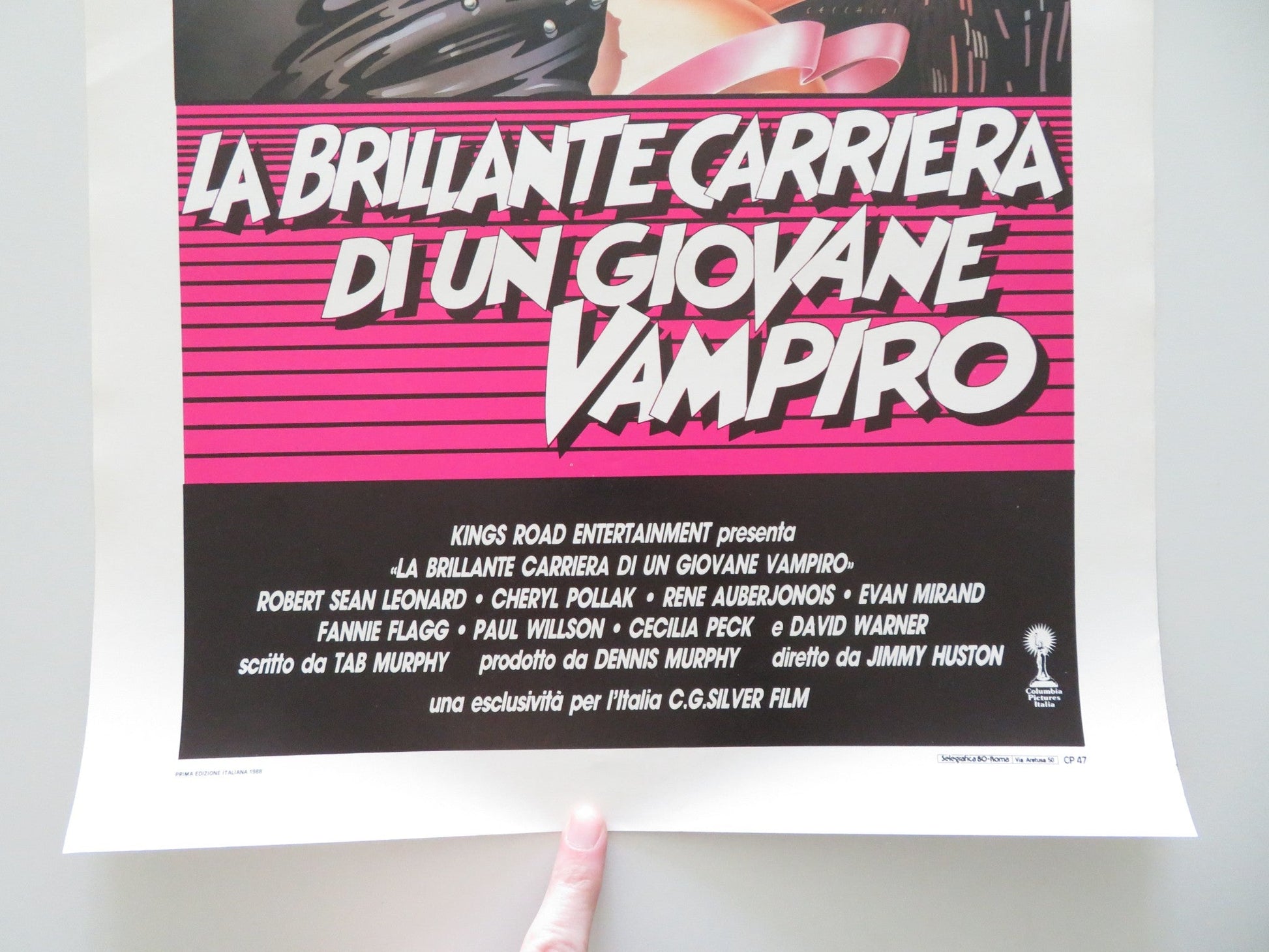 LA BRILLANTE CARRIERA DI UN GIOVANE VAMPIRO ITALIAN LOCANDINA POSTER 1988 Movie posters