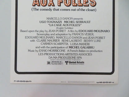 La Cage aux Folles - A US Insert Poster Ugo Tognazzi Michel Serrault 1979 Movie posters