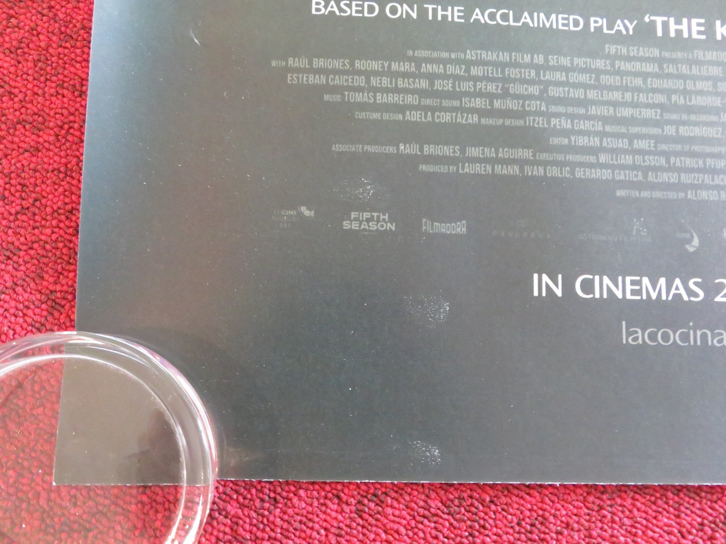 LA COCINA UK QUAD ROLLED POSTER RAUL BRIONES ROONEY MARA 2024 Rendezvous Cinema Movie posters