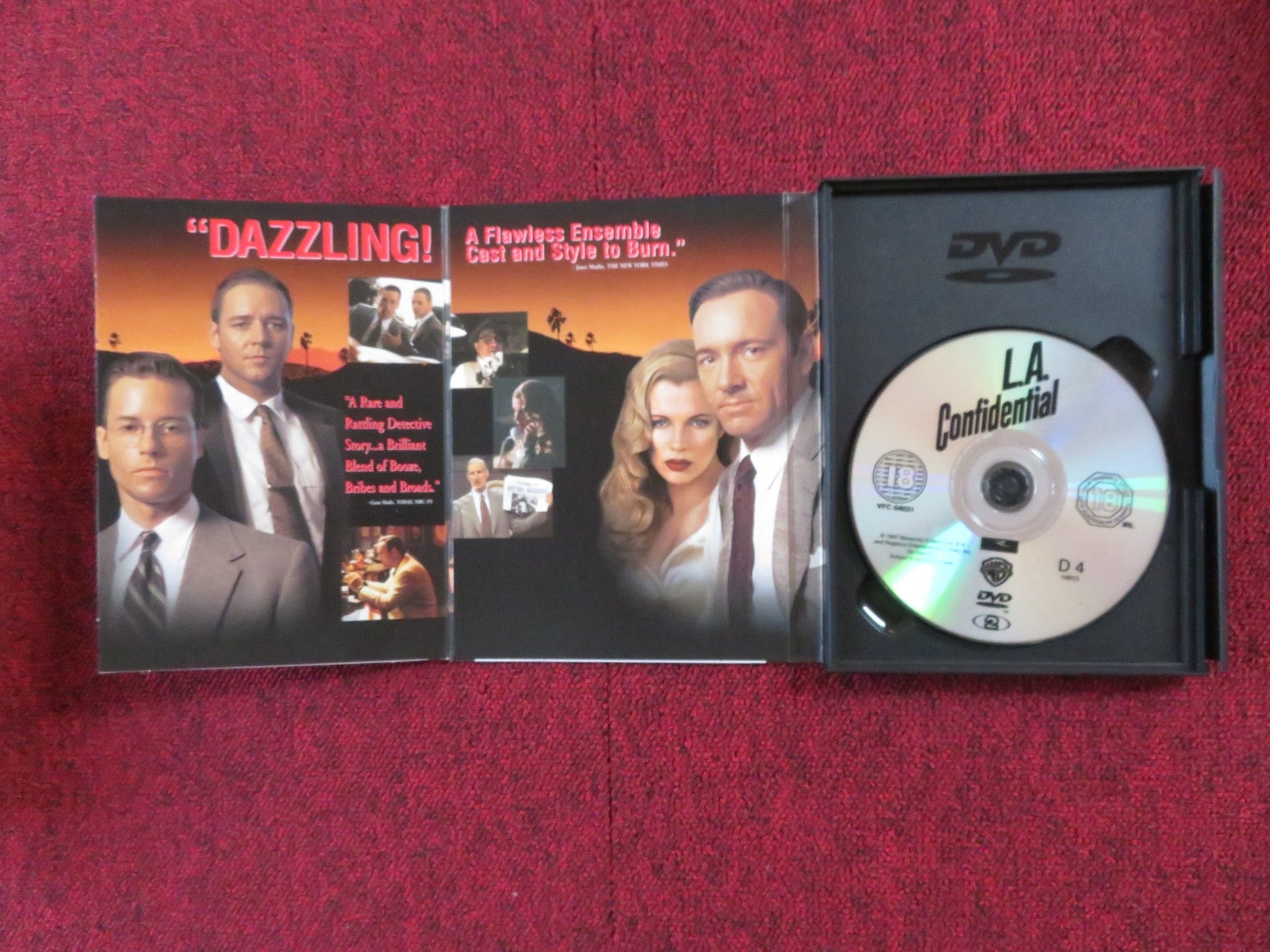 L.A. CONFIDENTIAL (DVD) KIM BASINGER KEVIN SPACEY 1997 REGION 2 Rendezvous Cinema Movie posters