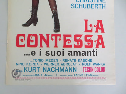 LA CONTESSA E I SUOI AMANTI ITALIAN LOCANDINA POSTER CHRISTINE SCHUBERTH 1970 Movie posters