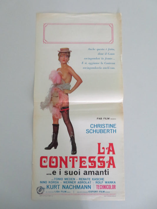 LA CONTESSA E I SUOI AMANTI ITALIAN LOCANDINA POSTER CHRISTINE SCHUBERTH 1970 Movie posters