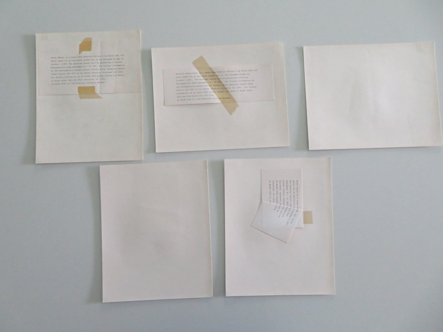 LA DOLCE VITA MOVIE STILL PHOTO LOT OF 5 ANITA EKBERG MARCELLO MASTROIANNI Movie posters