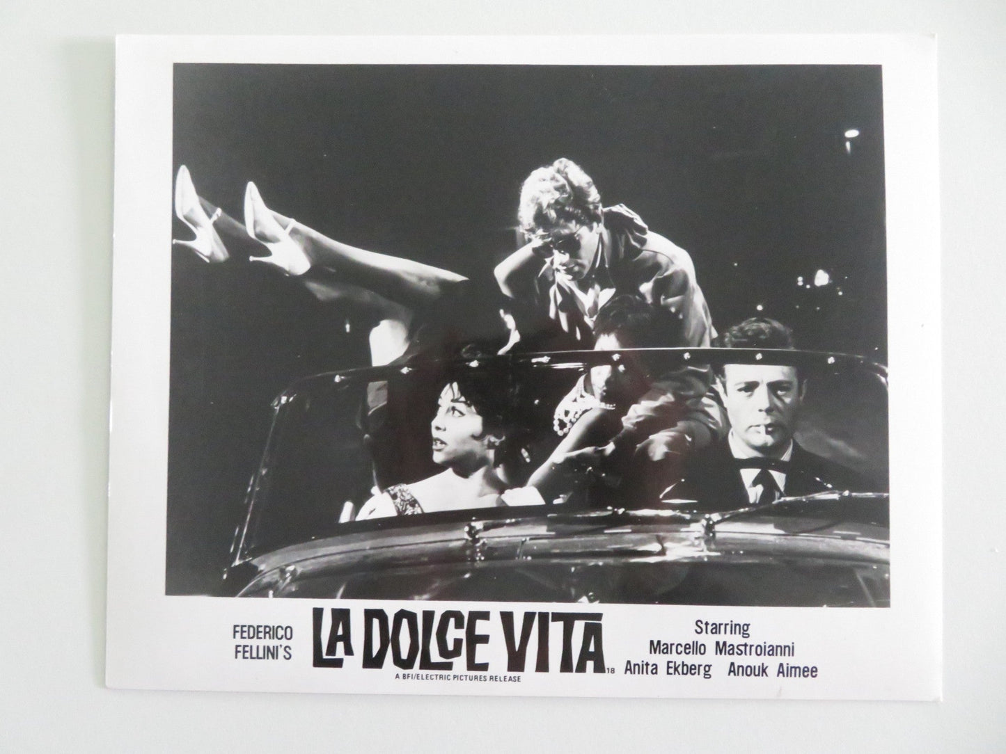 LA DOLCE VITA MOVIE STILL PHOTO LOT OF 5 ANITA EKBERG MARCELLO MASTROIANNI Movie posters