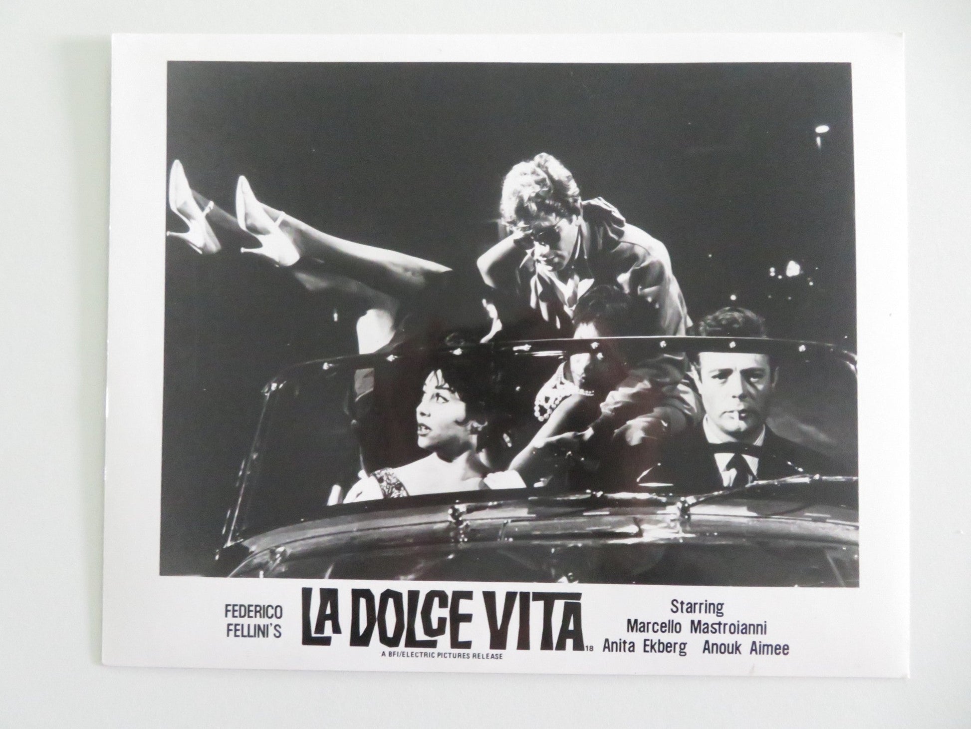 LA DOLCE VITA MOVIE STILL PHOTO LOT OF 5 ANITA EKBERG MARCELLO MASTROIANNI Movie posters