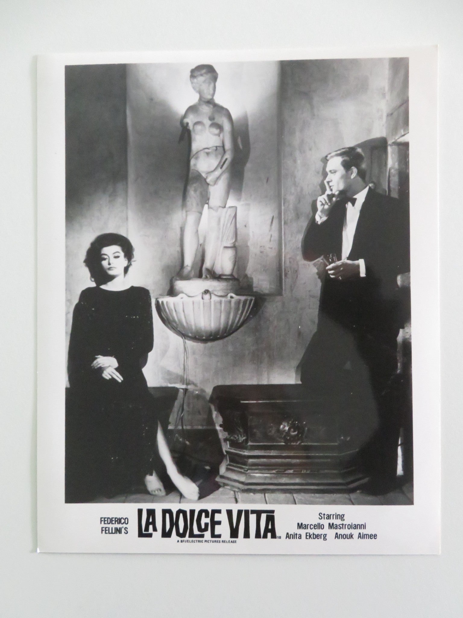 LA DOLCE VITA MOVIE STILL PHOTO LOT OF 5 ANITA EKBERG MARCELLO MASTROIANNI Movie posters