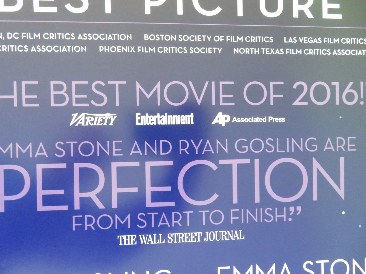 LA LA LAND US ONE SHEET ROLLED POSTER RYAN GOSLING EMMA STONE 2016 Movie posters