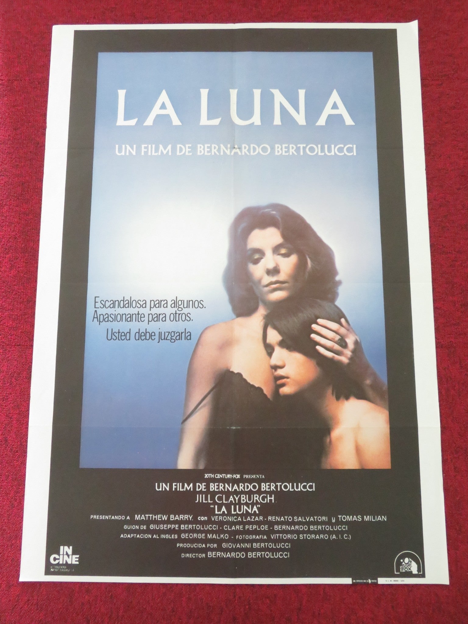 LA LUNA SPANISH POSTER ROLLED JILL CLAYBURGH MATTHEW BARRY 1979 Movie posters