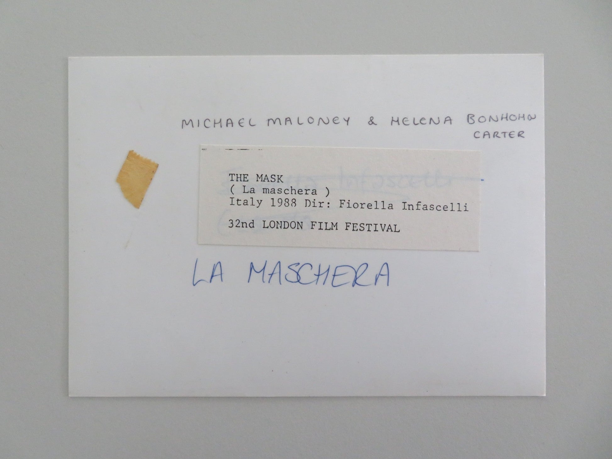 LA MACHERA MOVIE STILL PHOTO MICHAEL MALONEY HELENA BONHAM CARTER 1988 Movie posters