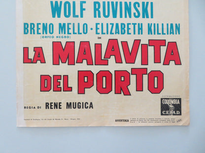 LA MALAVITA DEL PORTO ITALIAN LOCANDINA POSTER WOLF RUVINSKI BRENO MELLO 1964 Movie posters