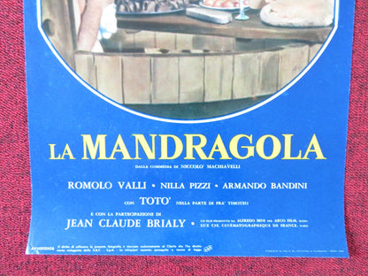 LA MANDRAGOLA ITALIAN LOCANDINA POSTER ROSANNA SCHIAFFINO PHILIPE LEROY 1965 Rendezvous Cinema Movie posters