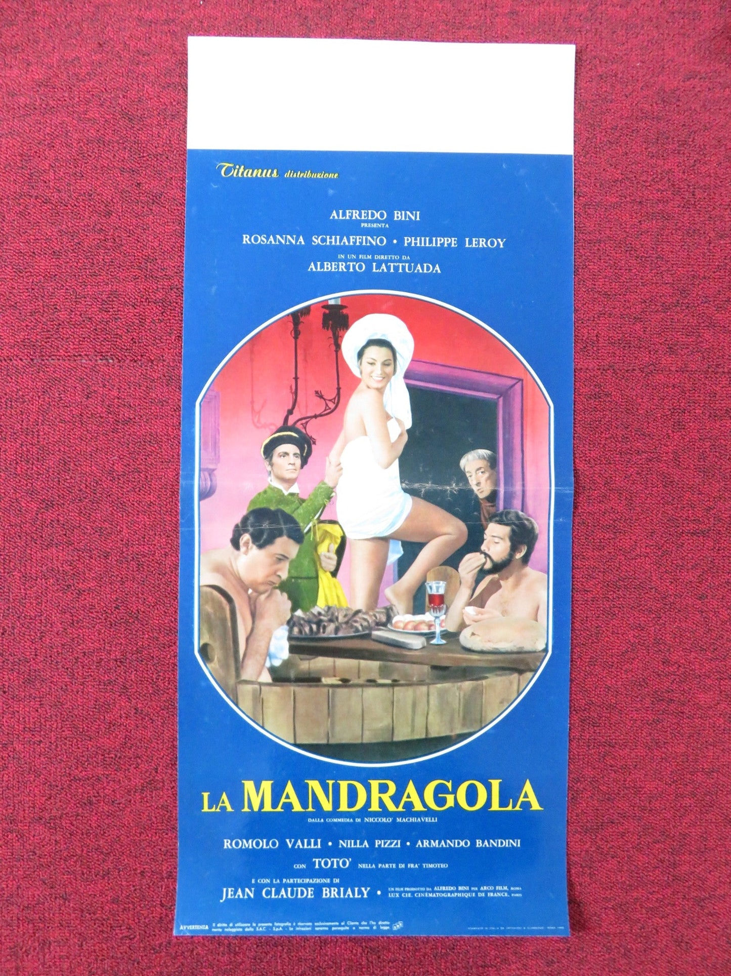 LA MANDRAGOLA ITALIAN LOCANDINA POSTER ROSANNA SCHIAFFINO PHILIPE LEROY 1965 Rendezvous Cinema Movie posters