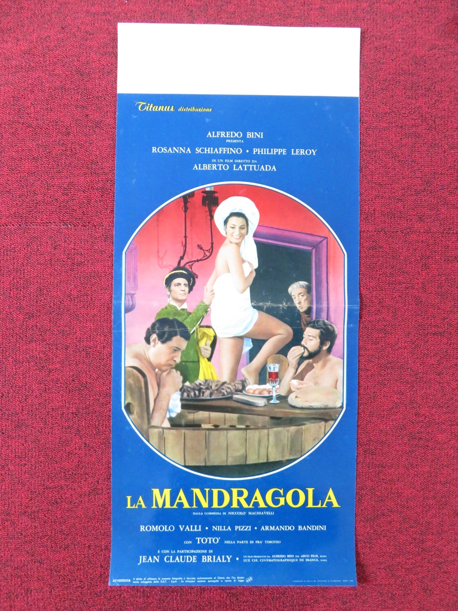 LA MANDRAGOLA ITALIAN LOCANDINA POSTER ROSANNA SCHIAFFINO PHILIPE LEROY 1965 Rendezvous Cinema Movie posters