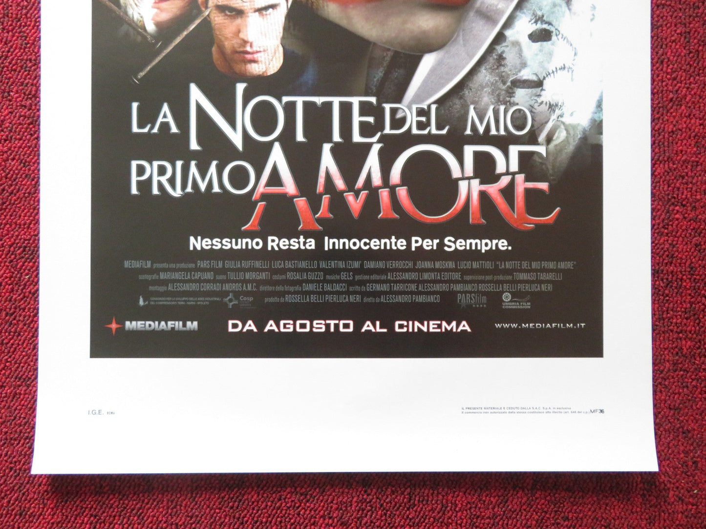 LA NOTTE DEL MIO PRIMO AMORE ITALIAN LOCANDINA POSTER LUCA BASTIANELLO 2006 Rendezvous Cinema Movie posters