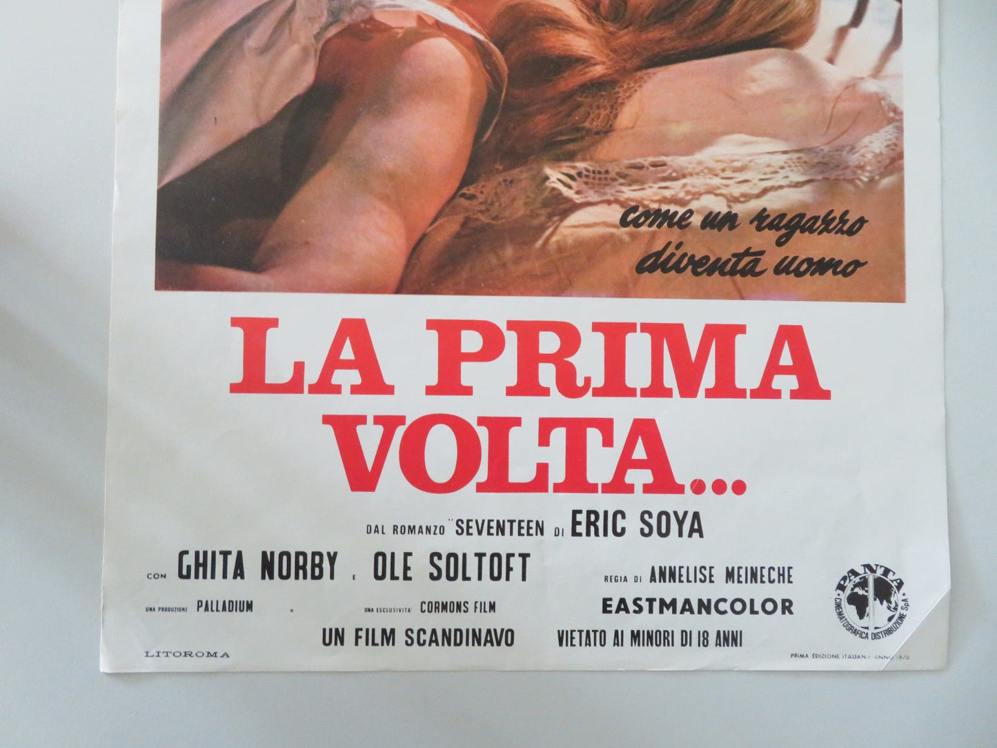 LA PRIMA VOLTA.. ITALIAN LOCANDINA POSTER OLE SOLTOFT GHITA NORBY 1970 Movie posters