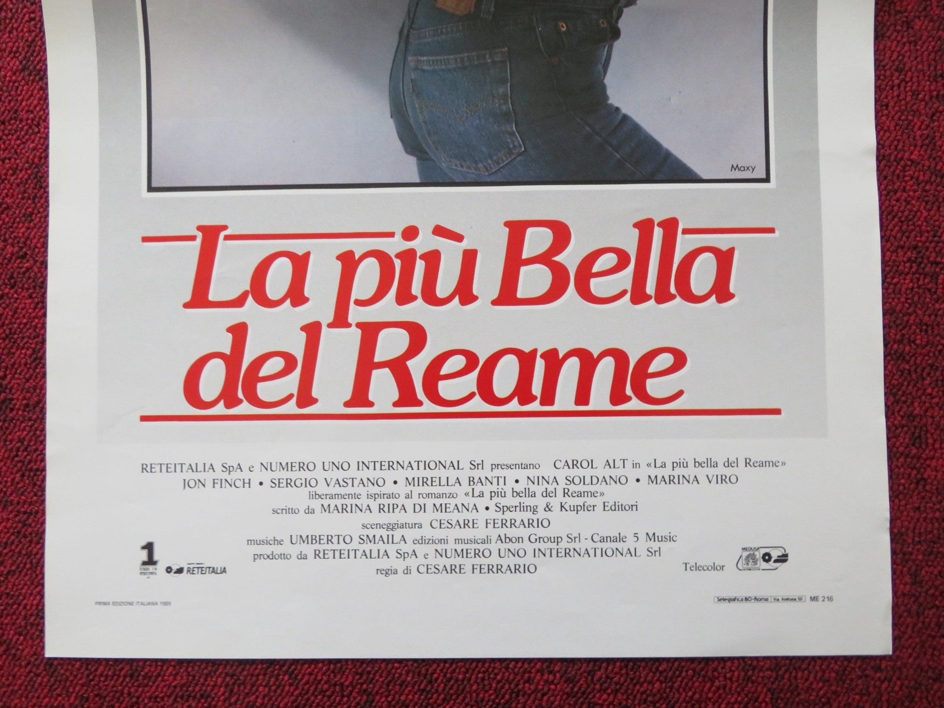 LA PUI BELLA DEL REAME ITALIAN LOCANDINA POSTER CAROL ALT JON FINCH 1989 Rendezvous Cinema Movie posters