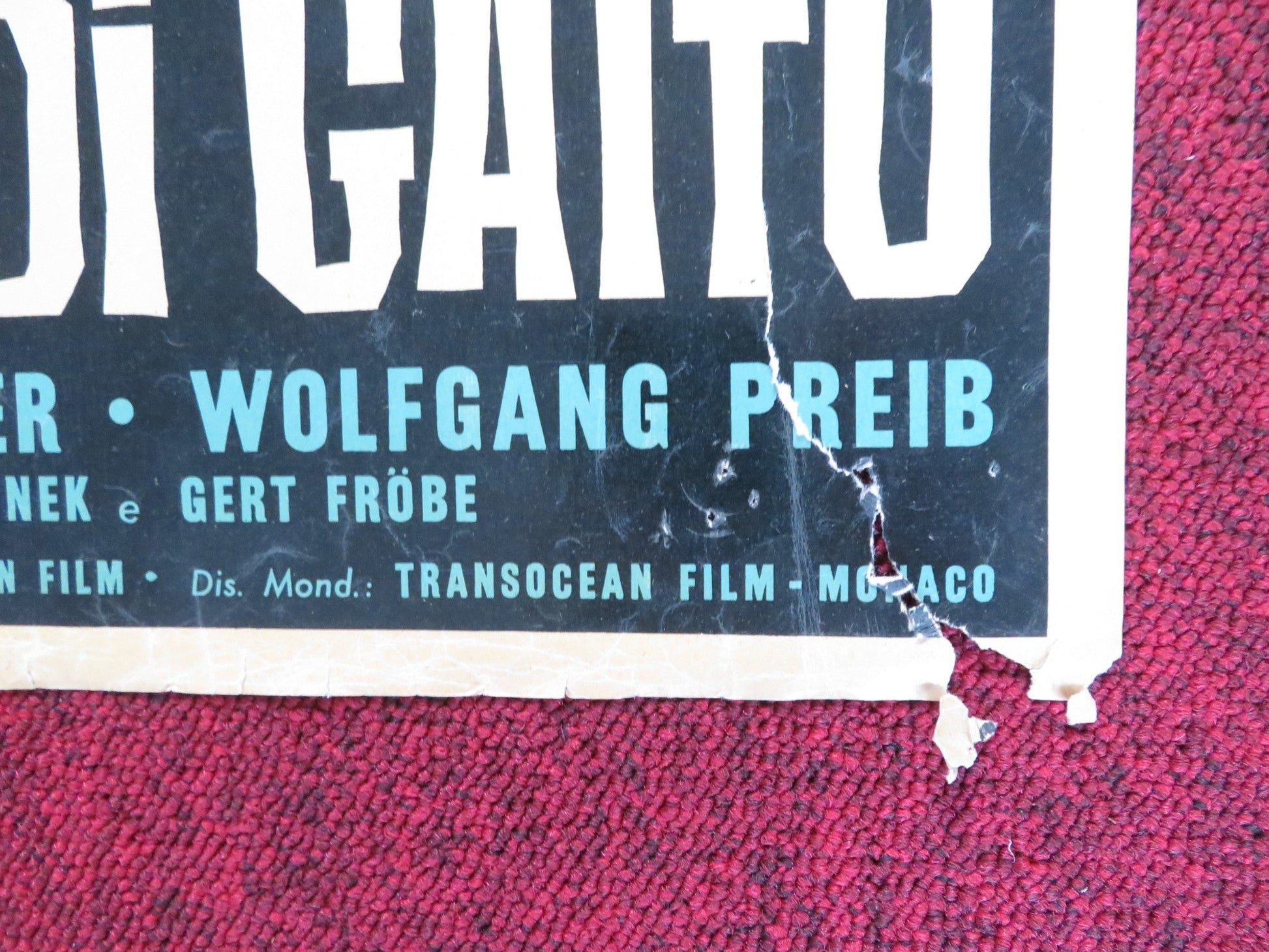 LA RAGAZZA DAGLI OCCHI DI GATTO - B ITALIAN FOTOBUSTA POSTER VERA TSCHECHOWA 1960 Rendezvous Cinema Movie posters