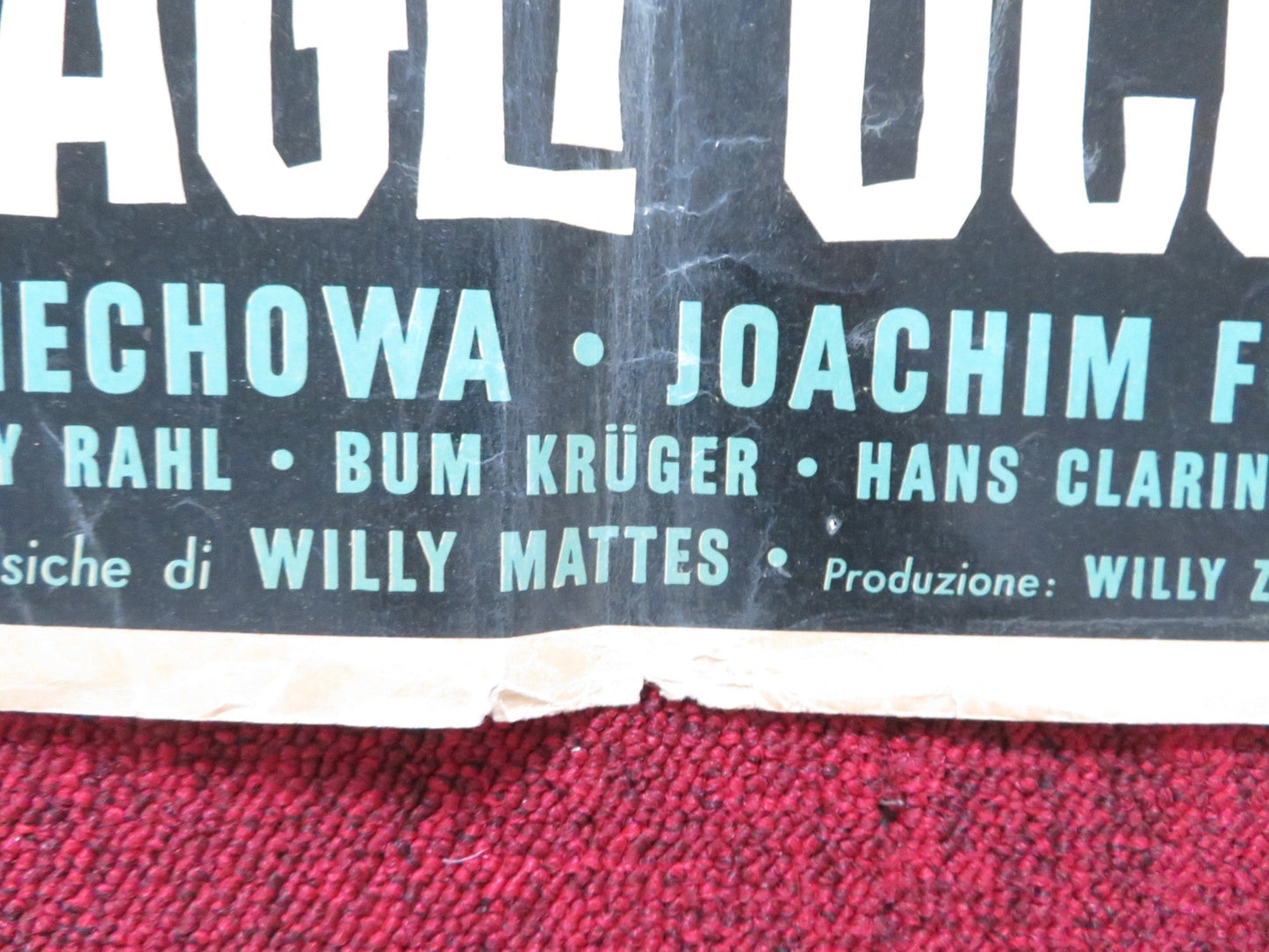 LA RAGAZZA DAGLI OCCHI DI GATTO - B ITALIAN FOTOBUSTA POSTER VERA TSCHECHOWA 1960 Rendezvous Cinema Movie posters