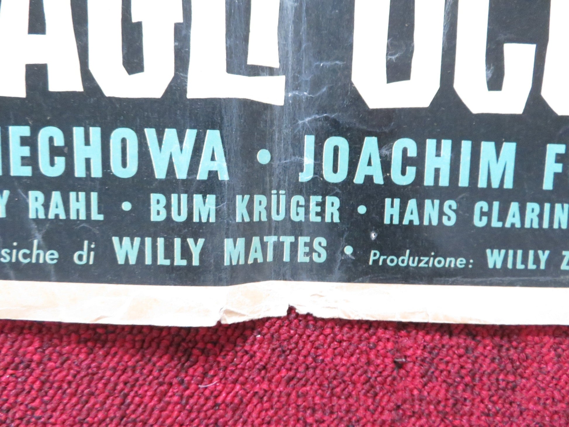 LA RAGAZZA DAGLI OCCHI DI GATTO - B ITALIAN FOTOBUSTA POSTER VERA TSCHECHOWA 1960 Rendezvous Cinema Movie posters