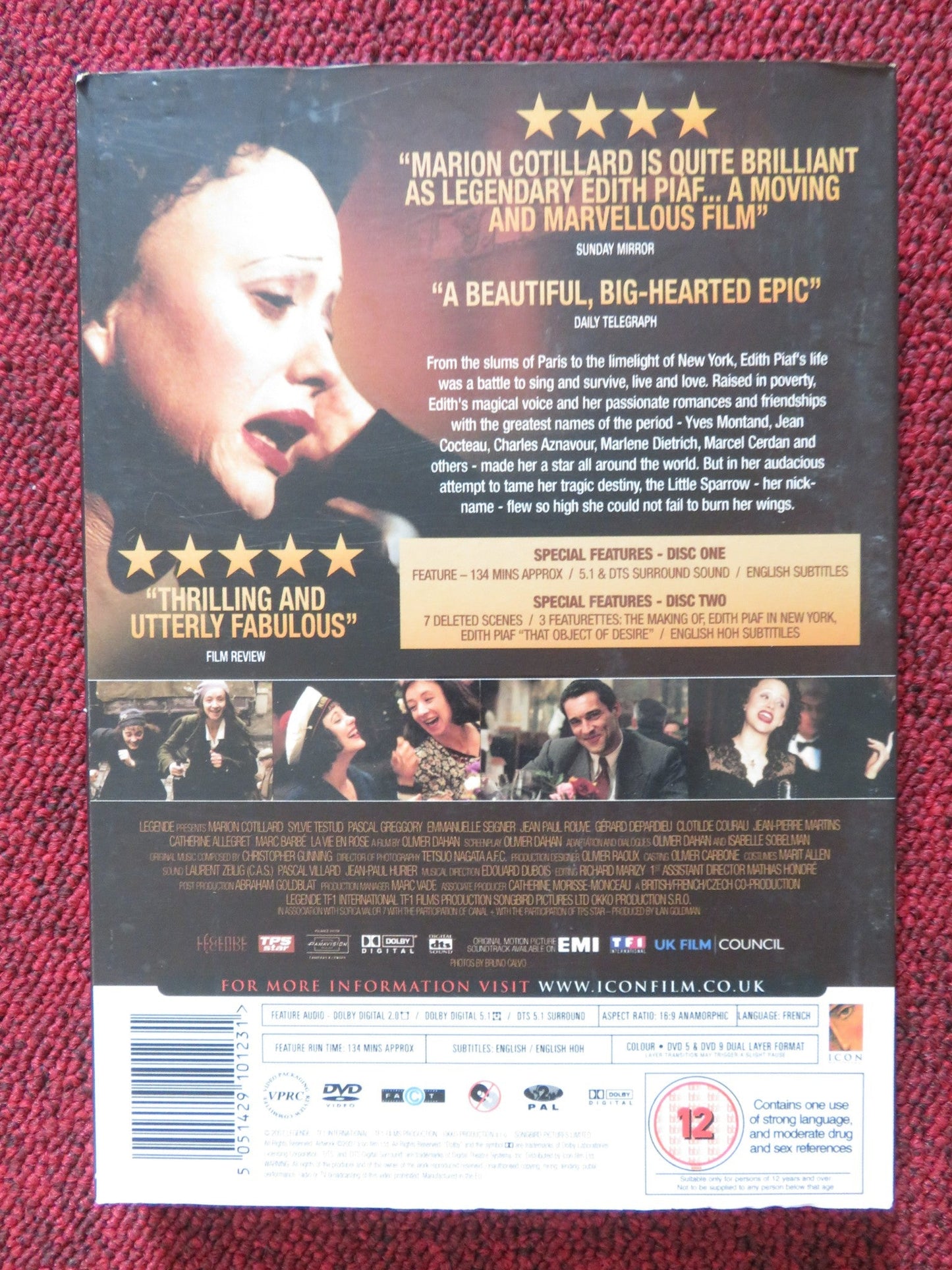 LA VIE EN ROSE (DVD) MARION COTILLARD EDITH PIAF 2007 REGION 2 Rendezvous Cinema Movie posters