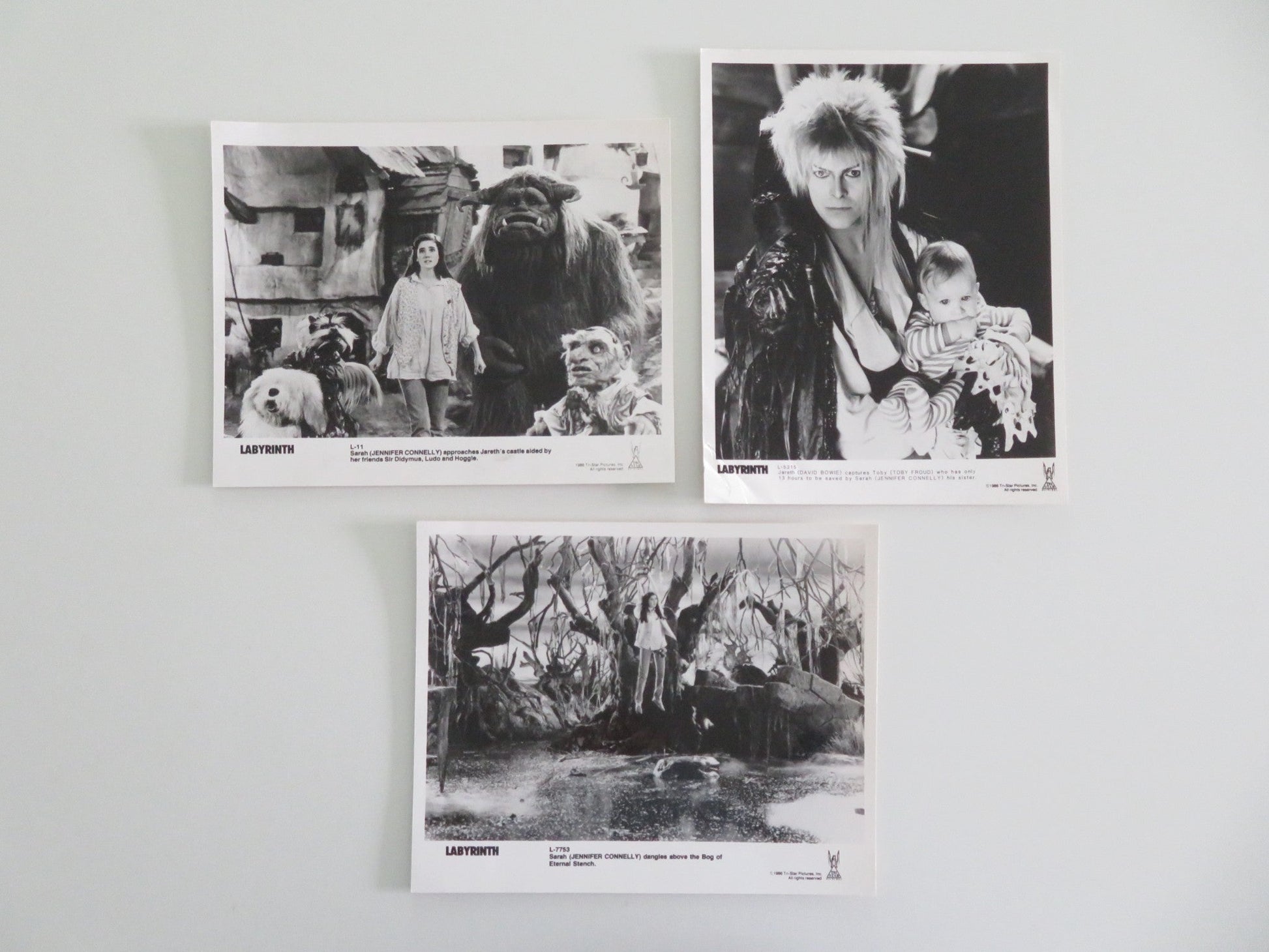 Labyrinth Movie Still Photo Lot Of 3 David Bowie Jennifer Connelly 1986 Movie posters