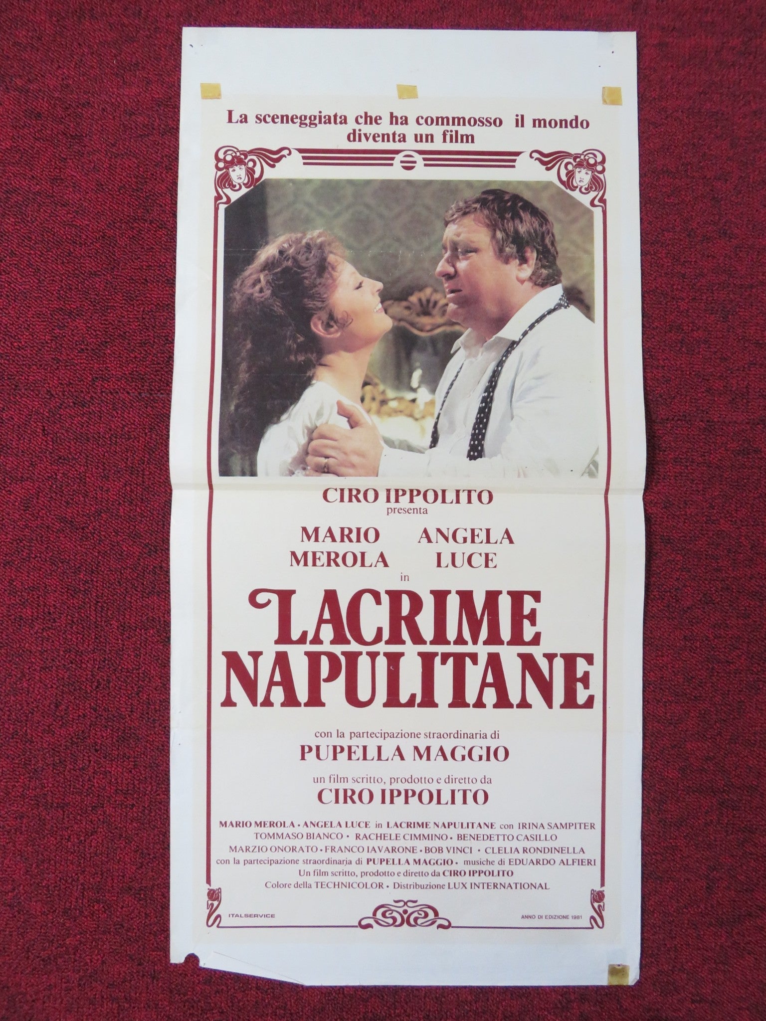 LACRIME NAPULITANE ITALIAN LOCANDINA POSTER MARIO MEROLA ANGELA LUCE 1981 Rendezvous Cinema Movie posters
