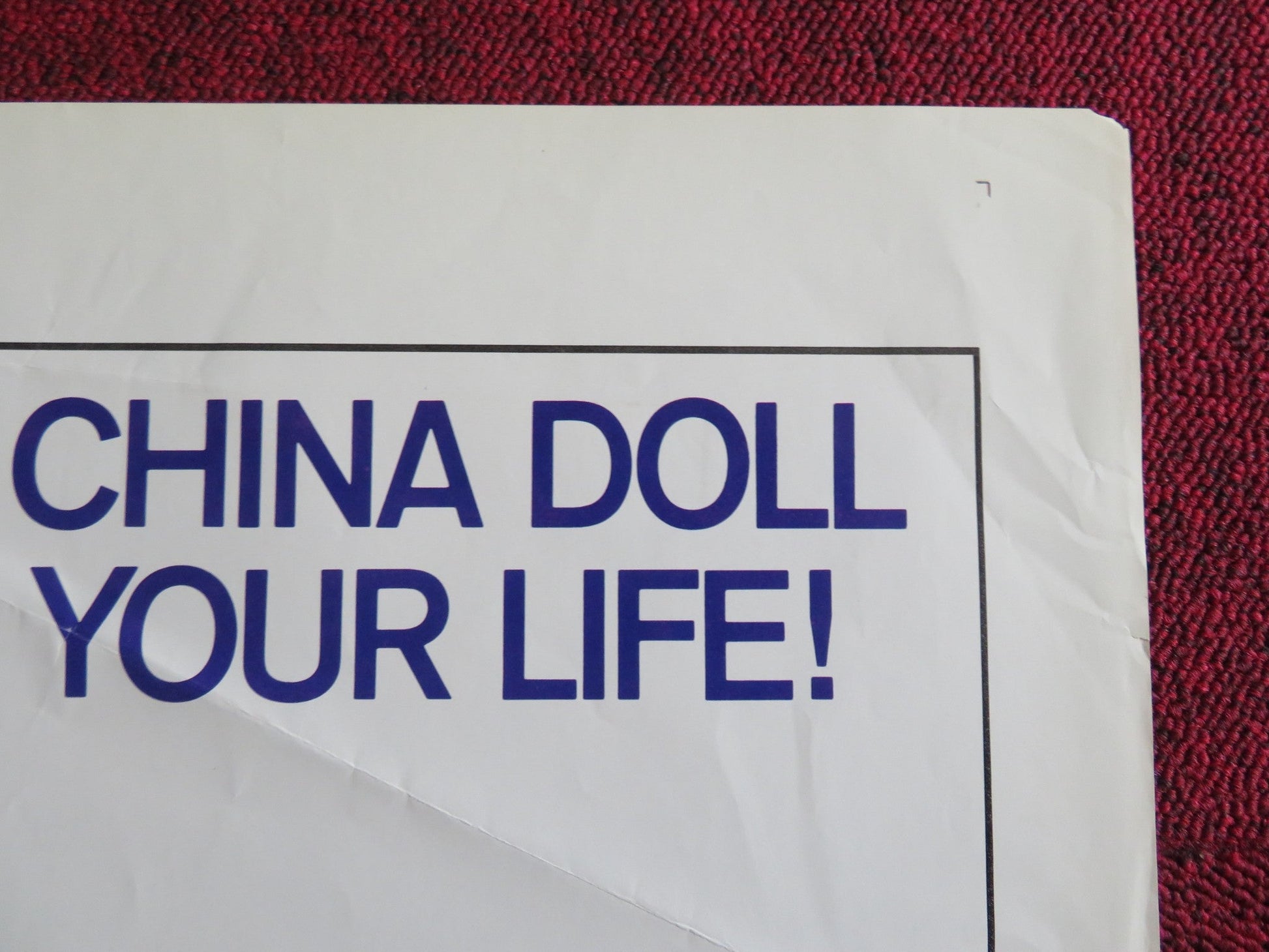 LADY KUNG FU FOLDED US ONE SHEET POSTER ANGELA MAO HUANG FENG 1973 Rendezvous Cinema Movie posters