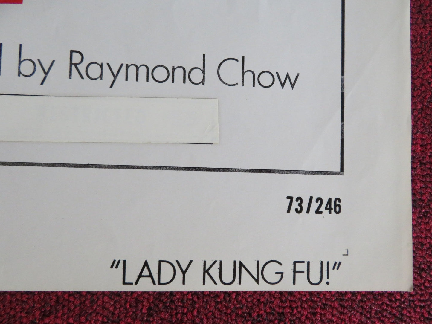 LADY KUNG FU FOLDED US ONE SHEET POSTER ANGELA MAO HUANG FENG 1973 Rendezvous Cinema Movie posters