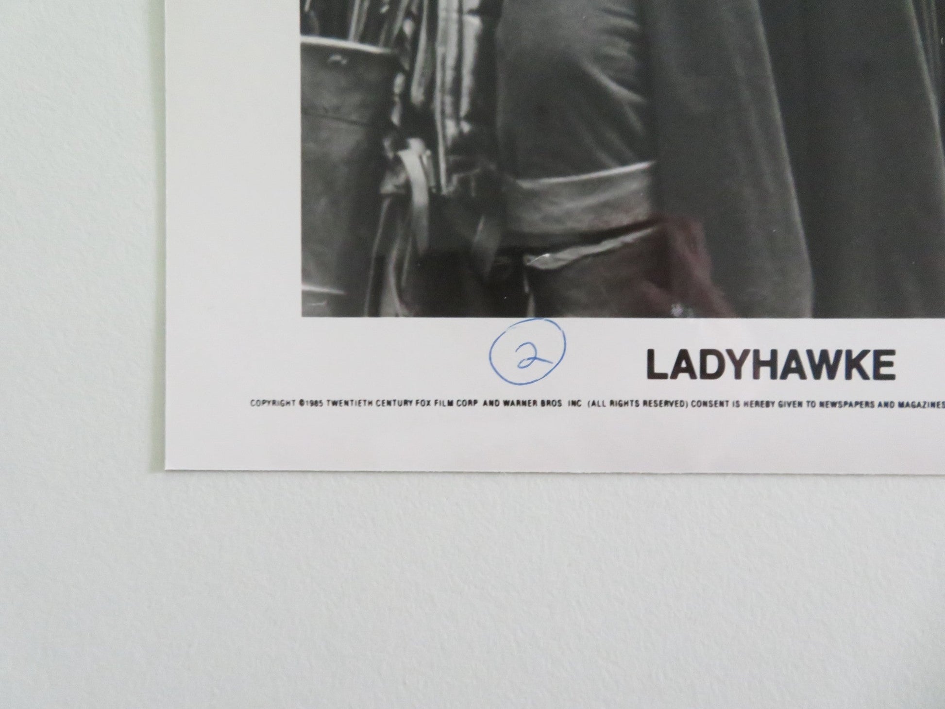 LADYHAWKE MOVIE STILL PHOTO LOT OF 7 MATTHEW BRODERICK RUTGER HAUER 1985 Movie posters