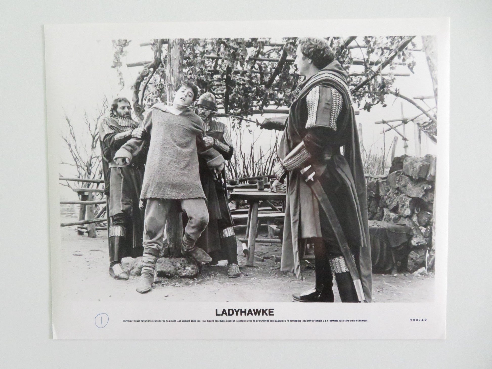 LADYHAWKE MOVIE STILL PHOTO LOT OF 7 MATTHEW BRODERICK RUTGER HAUER 1985 Movie posters