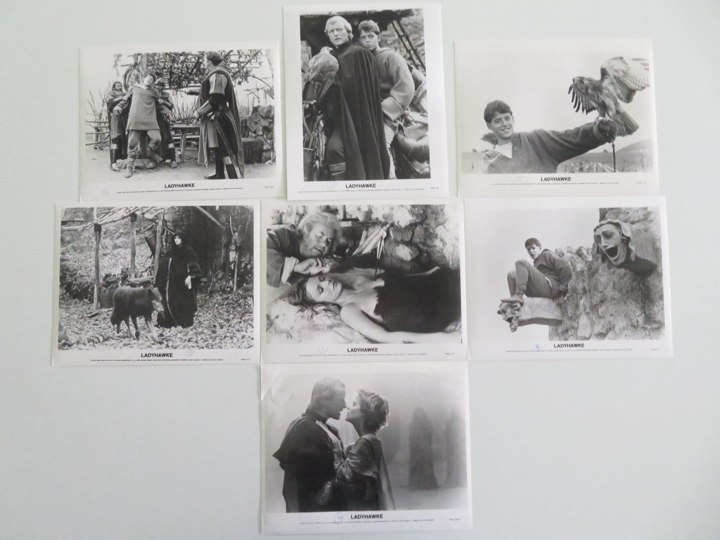 LADYHAWKE MOVIE STILL PHOTO LOT OF 7 MATTHEW BRODERICK RUTGER HAUER 1985 Movie posters
