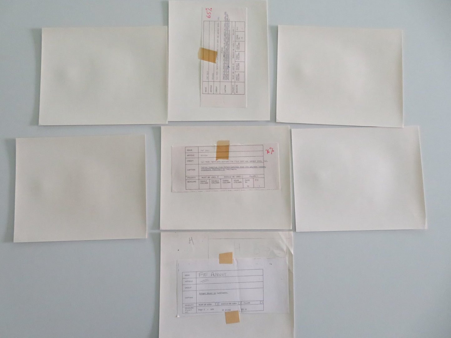 LADYHAWKE MOVIE STILL PHOTO LOT OF 7 MATTHEW BRODERICK RUTGER HAUER 1985 Movie posters