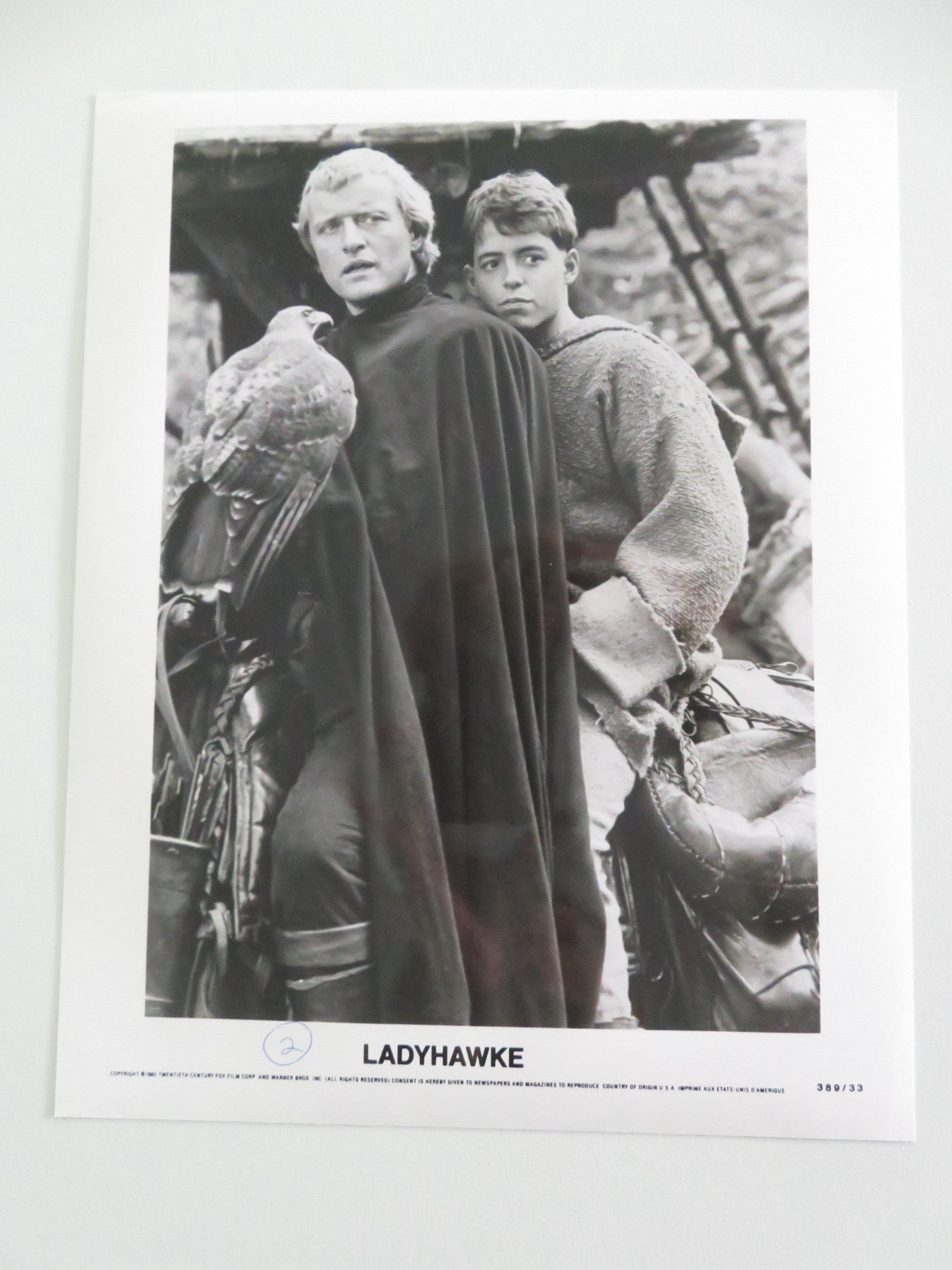 LADYHAWKE MOVIE STILL PHOTO LOT OF 7 MATTHEW BRODERICK RUTGER HAUER 1985 Movie posters