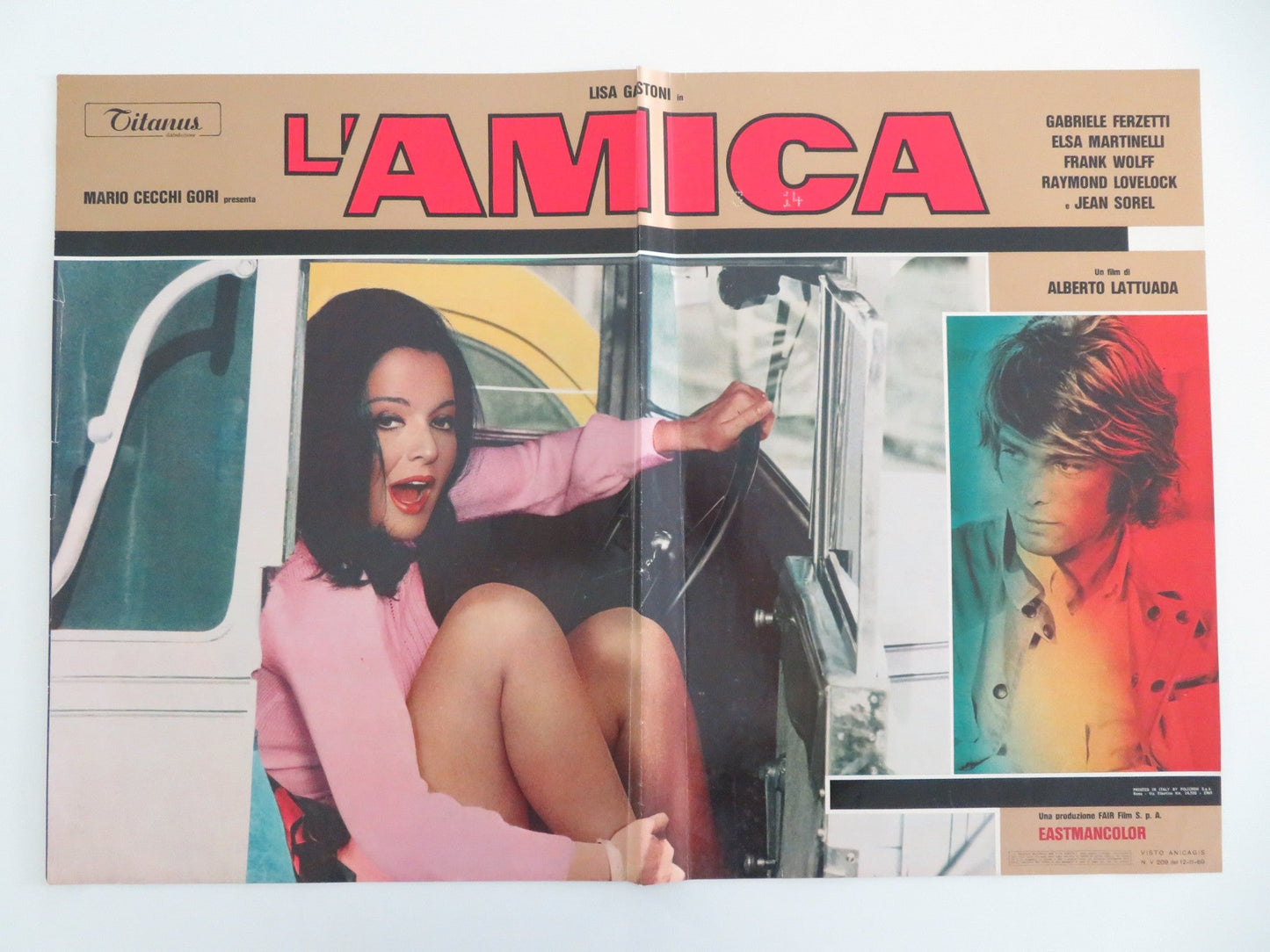 L'AMICA - E ITALIAN FOTOBUSTA POSTER LISA GASTONI GABRIELE FERZETTI 1969 Movie posters