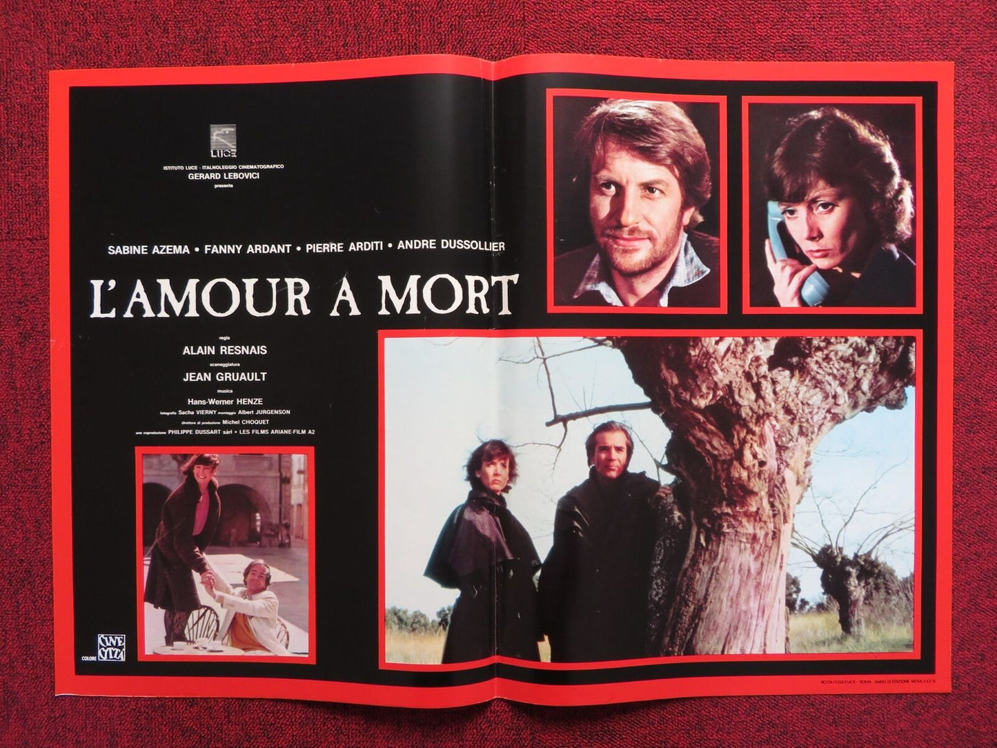 L'AMOUR A MORT - A ITALIAN FOTOBUSTA POSTER SABINE AZEMA FANNY ARDANT 1984 Rendezvous Cinema Movie posters