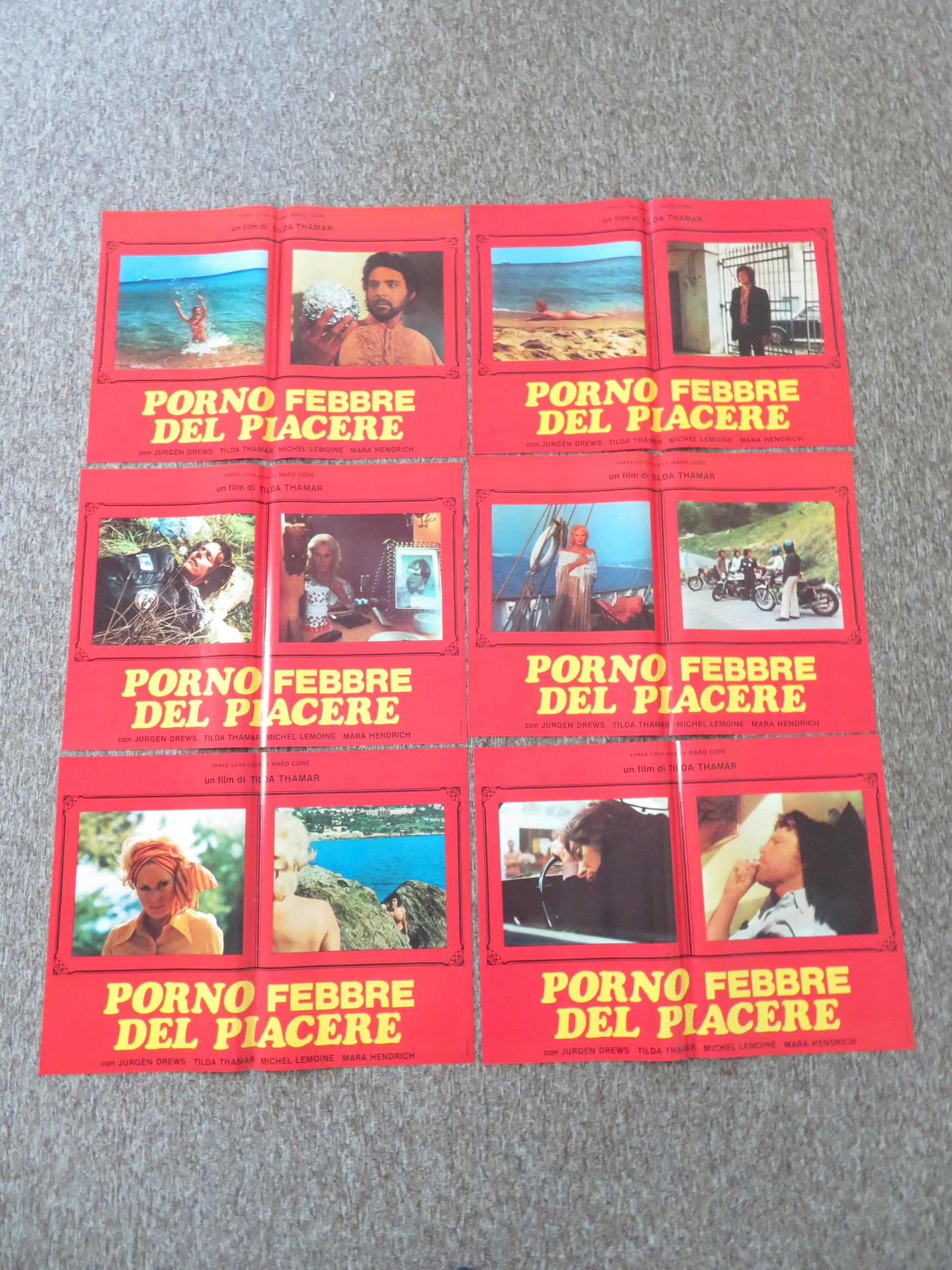 L'appel Italian Fotobusta Posters Lot of 6 Thamar Lemoine 1974 Movie posters