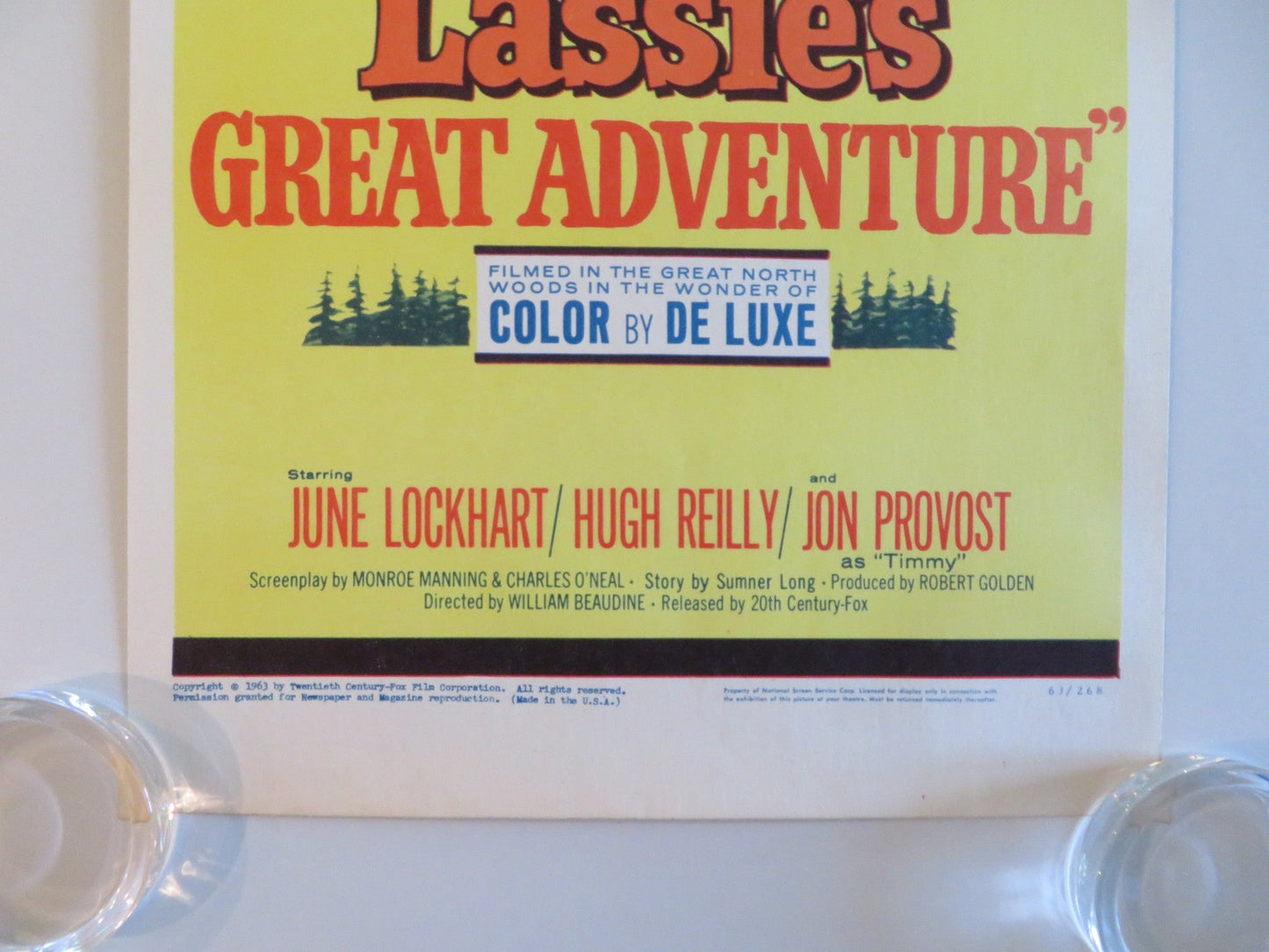 LASSIE'S GREAT ADVENTURE US INSERT POSTER JUNE LOCKHART HUGH REILLY 1963 Rendezvous Cinema Movie posters