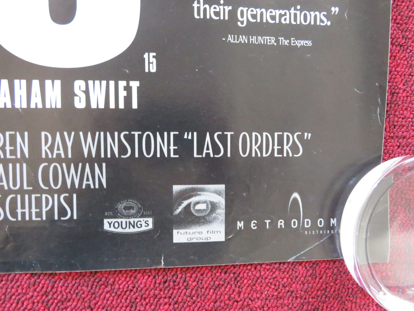 LAST ORDERS UK QUAD ROLLED POSTER MICHAEL CAINE TOM COURTENAY 2001 Rendezvous Cinema Movie posters