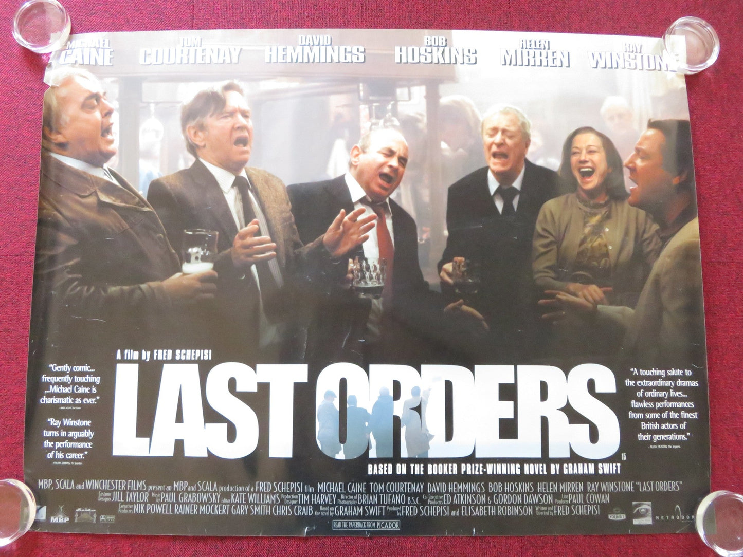 LAST ORDERS UK QUAD ROLLED POSTER MICHAEL CAINE TOM COURTENAY 2001 Rendezvous Cinema Movie posters