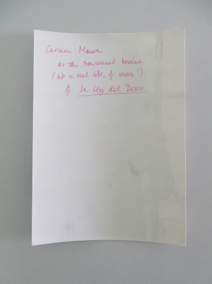 LAW OF DESIRE - C MOVIE STILL PHOTO CARMEN MAURA 1987 Movie posters