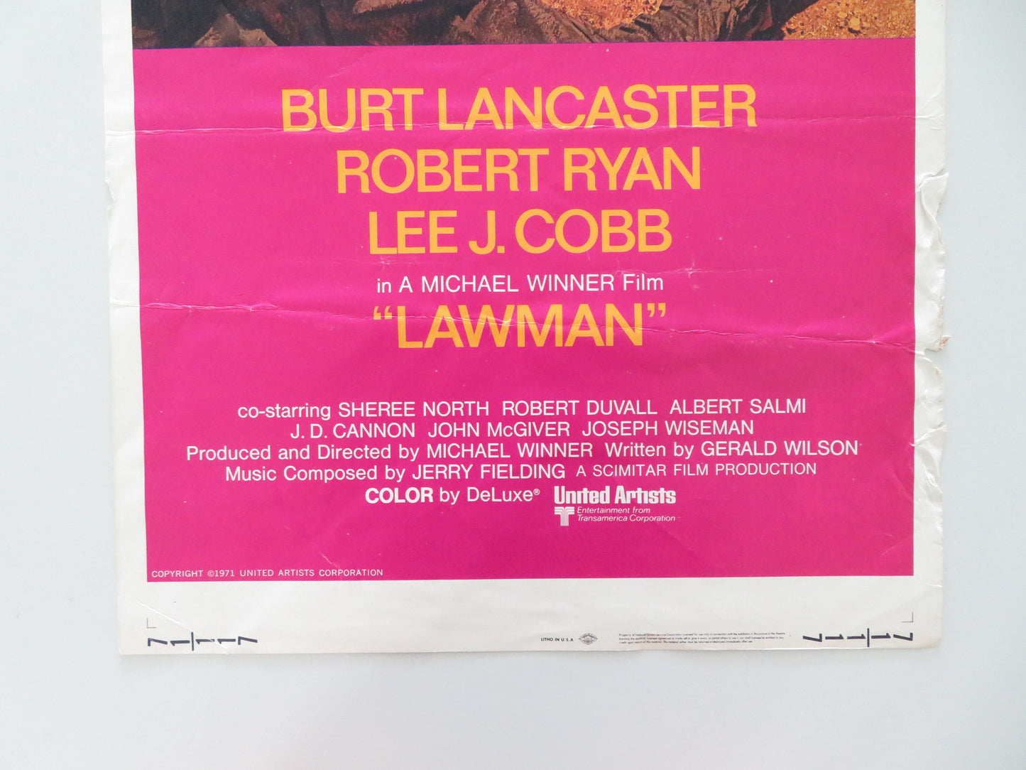 Lawman US Insert Poster Burt Lancaster Robert Ryan 1971 Movie posters