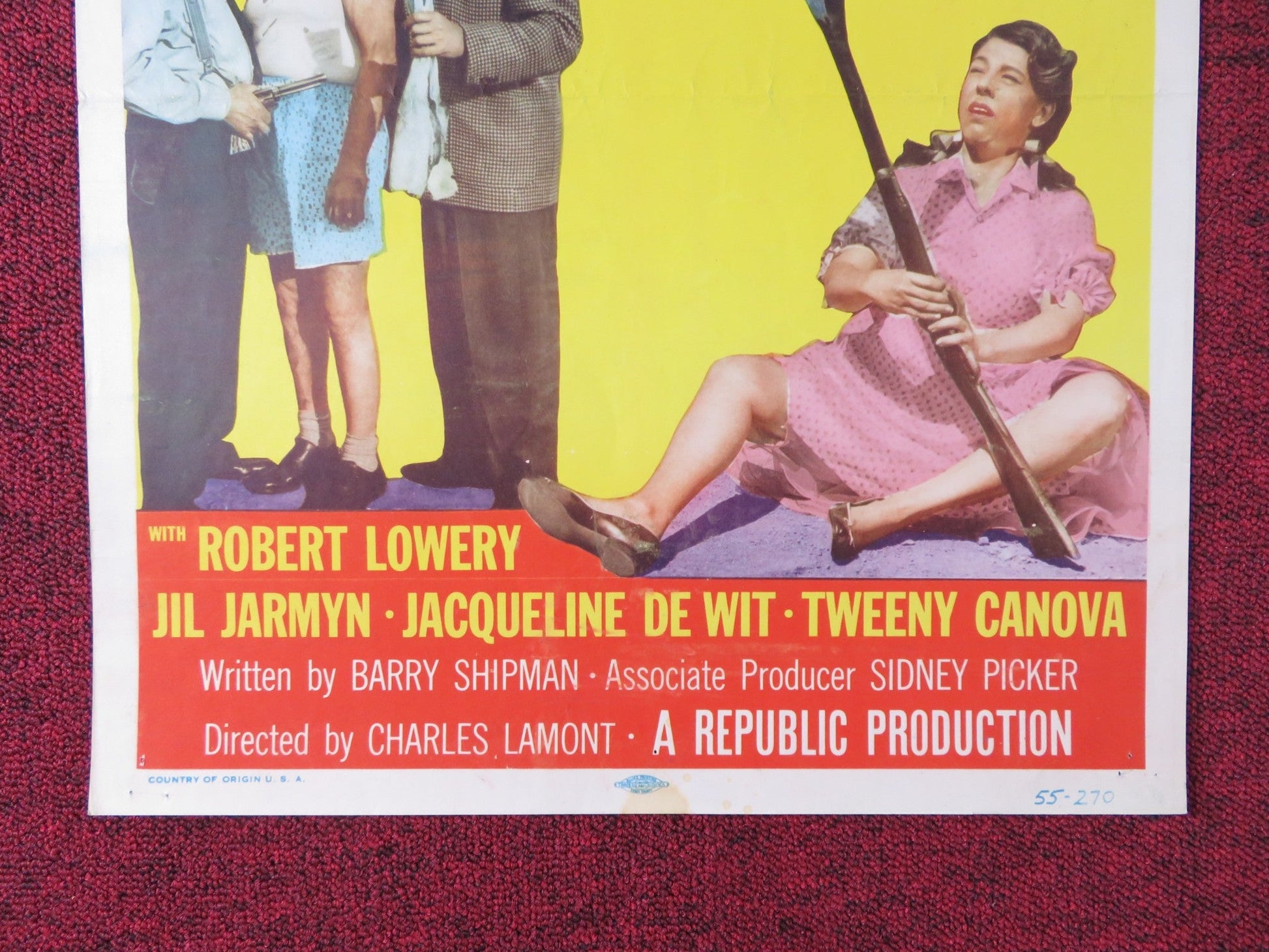 LAY THAT RIFLE DOWN US INSERT POSTER JUDY CANOVA ROBERT LOWERY 1955 Rendezvous Cinema Movie posters
