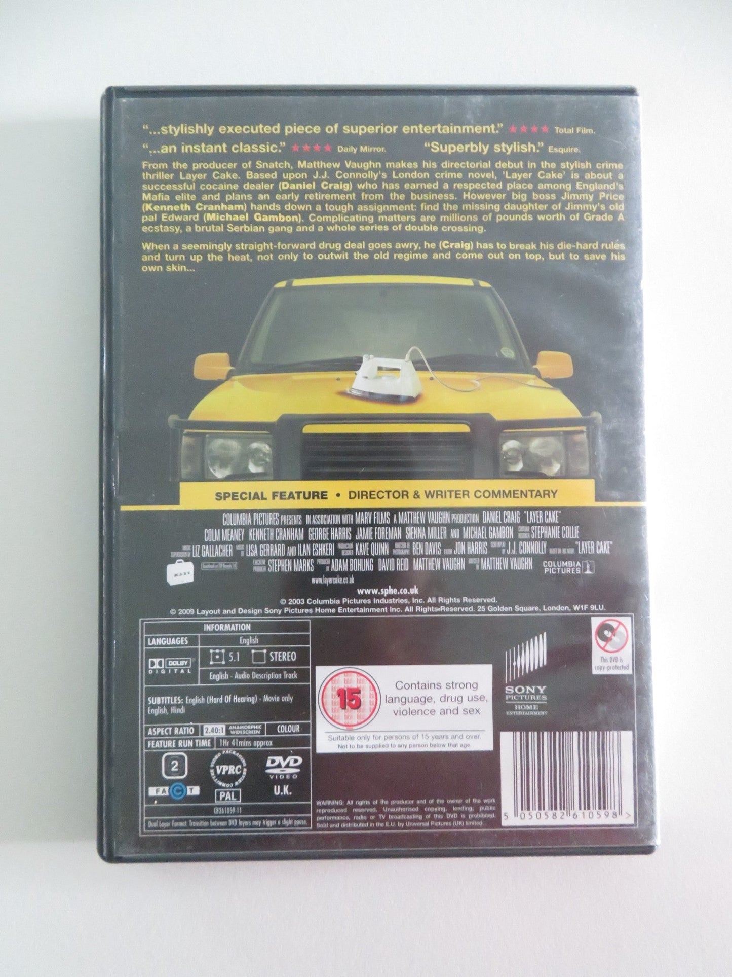 LAYER CAKE (DVD) DANIEL CRAIG SIENNA MILLER 2004 REGION 2 Movie posters