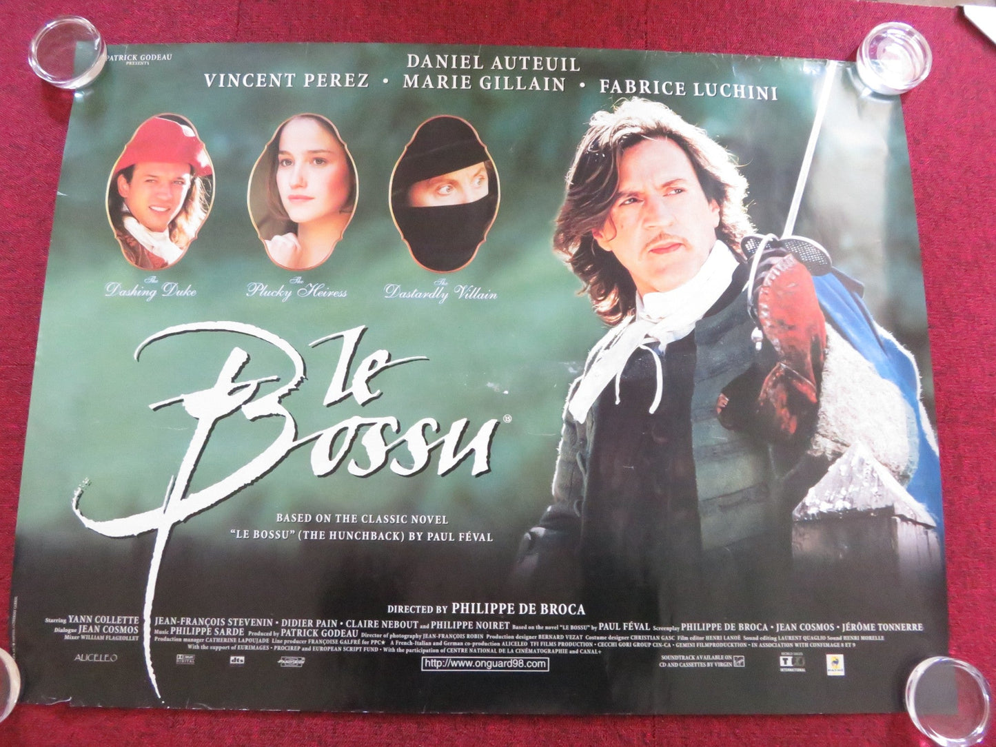 LE BOSSU UK QUAD ROLLED POSTER DANIEL AUTEUIL FABRICE LUCHINI 1997 Rendezvous Cinema Movie posters