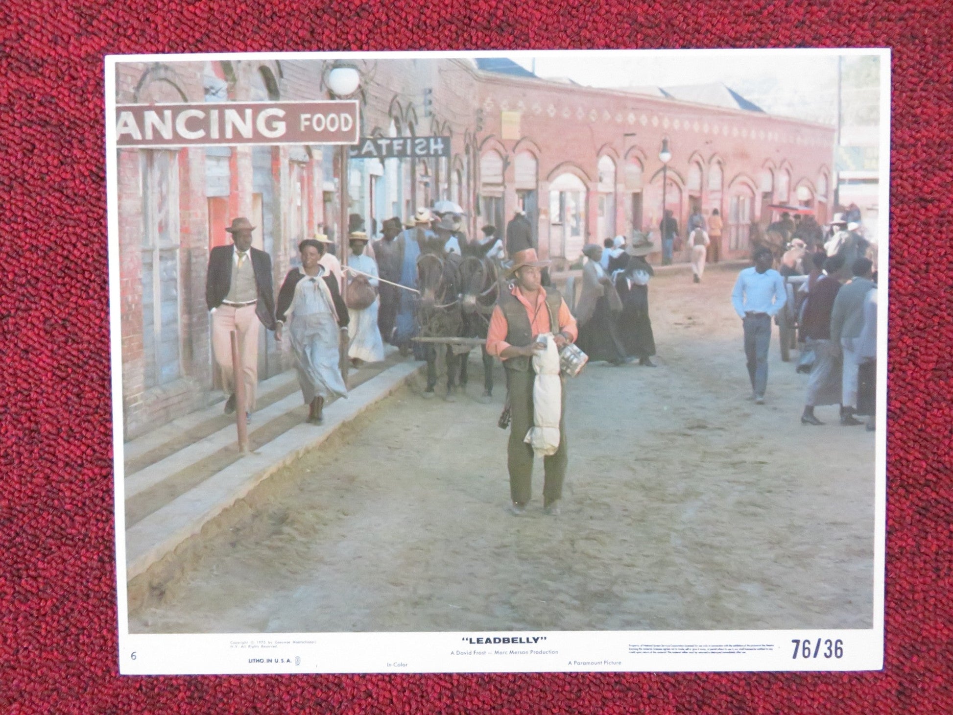 LEADBELLY - 6 LOBBY CARD ROGER E. MOSLEY JAMES BRODHEAD 1976 Rendezvous Cinema Movie posters