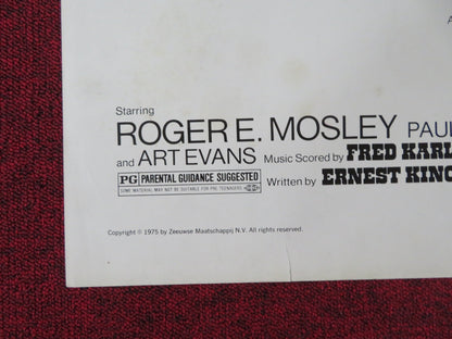 LEADBELLY FOLDED US ONE SHEET POSTER ROGER E. MOSLEY JAMES BRODHEAD 1976 Rendezvous Cinema Movie posters