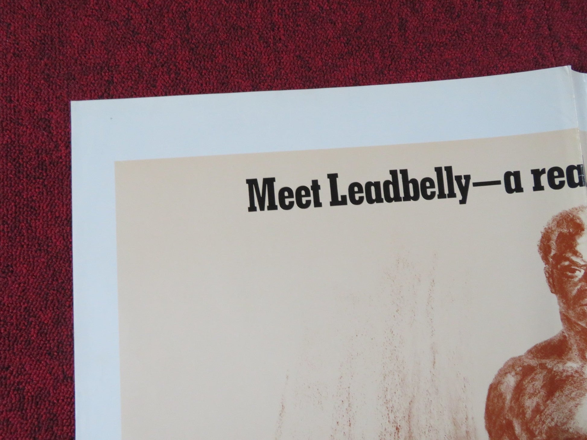 LEADBELLY FOLDED US ONE SHEET POSTER ROGER E. MOSLEY JAMES BRODHEAD 1976 Rendezvous Cinema Movie posters