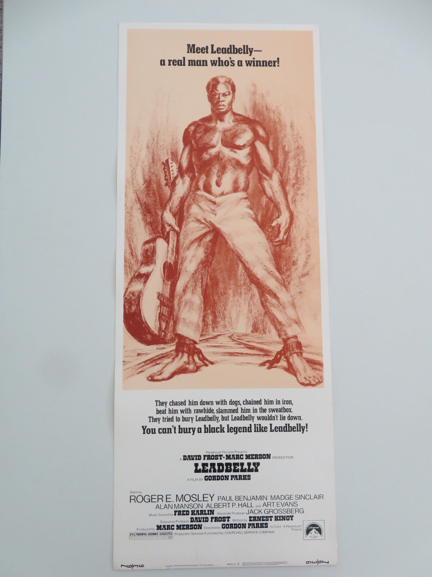 LEADBELLY US INSERT POSTER ROGER E. MOSLEY PAUL BENJAMIN 1975 Movie posters