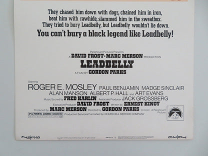 LEADBELLY US INSERT POSTER ROGER E. MOSLEY PAUL BENJAMIN 1975 Movie posters